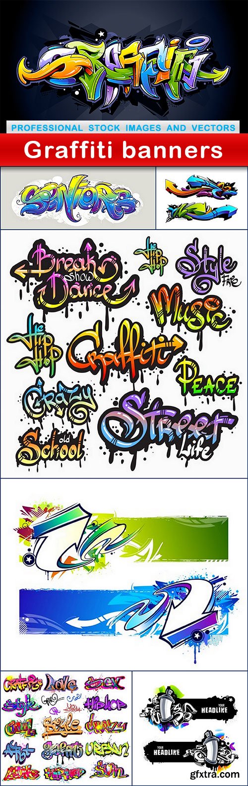 Graffiti banners - 7 EPS