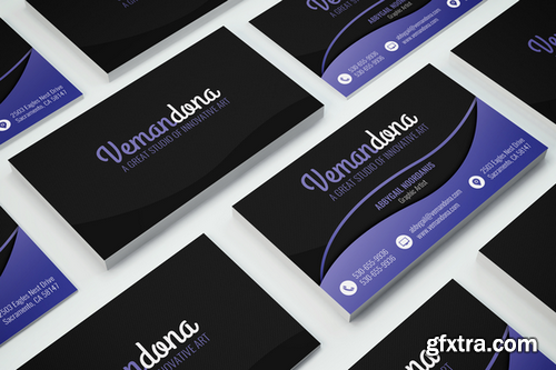 CM - Dark Modern Business Card 2 663096