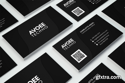 CM - Dark Modern Business Card 660565