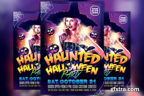 CM - Haunted Halloween Costume Flyer 869752