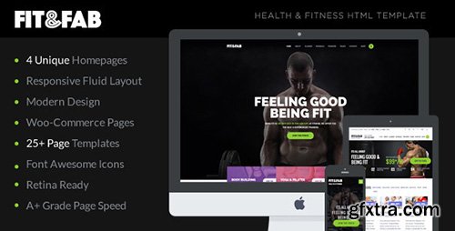 ThemeForest - Fit & Fab v1.0.0 - Aerobic, Gym and Fitness Bootstrap HTML5 Template - 14340415