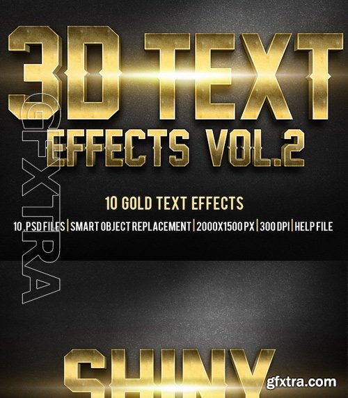 GraphicRiver - 3D Photoshop Text Effects Bundle Three 16913067