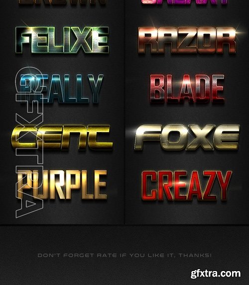 GraphicRiver - 3D Photoshop Text Effects Bundle Three 16913067