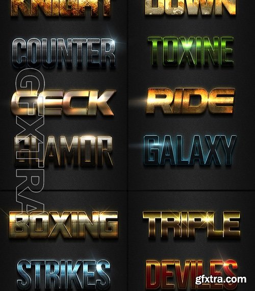 GraphicRiver - 3D Photoshop Text Effects Bundle Three 16913067