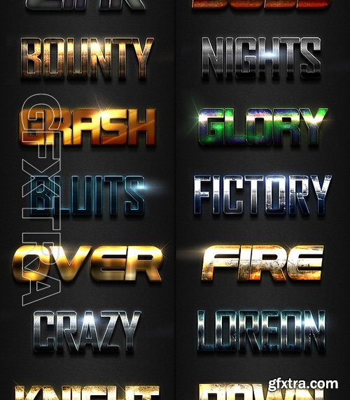 GraphicRiver - 3D Photoshop Text Effects Bundle Three 16913067