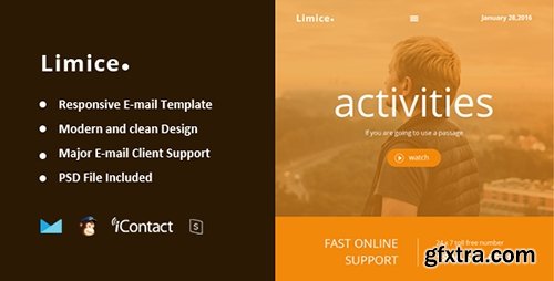 ThemeForest - Limice v1.0.0 - Responsive E-mail Template + Online Access - 14780629