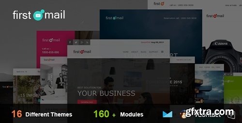 ThemeForest - First Mail v1.0.0 - 16 Theme Email Templates Set + Online Access - 12670104