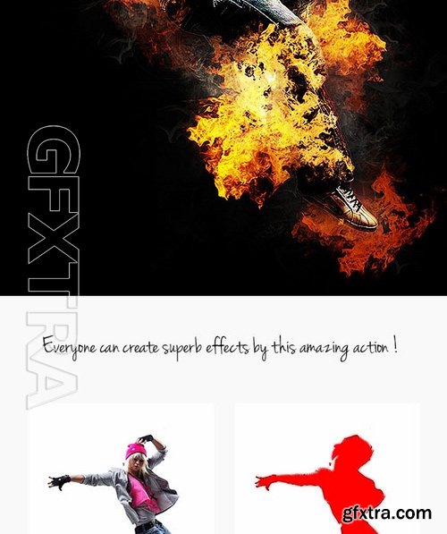 GraphicRiver - Fire 2 Photoshop Action 17141920