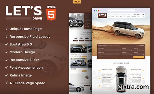 ThemeForest - Let's Drive v1.0.0 - Amazing Car Rental & Sale HTML5 Template - 16479654