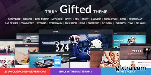 ThemeForest - Gifted v1.0 - Multi-Purpose HTML5 Website Template - 12934628