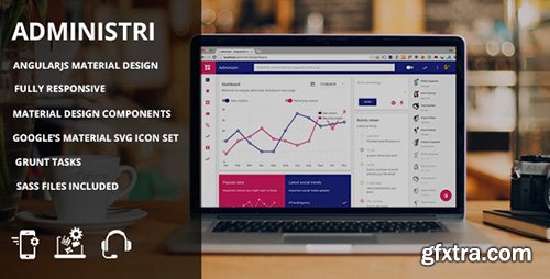 ThemeForest - Administri v1.0 - Material Design & Node Based Admin Dashboard - 14566791