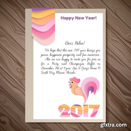 New Year 2017 Fire Rooster - Corporate Set, 25xEPS