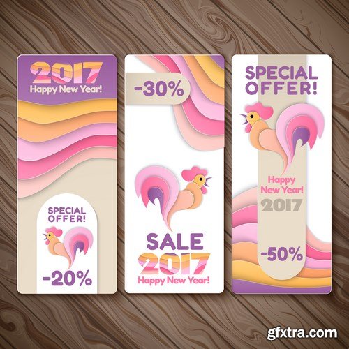 New Year 2017 Fire Rooster - Corporate Set, 25xEPS