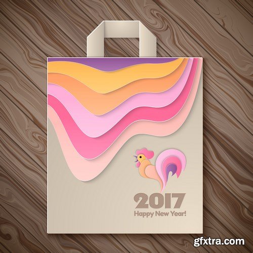 New Year 2017 Fire Rooster - Corporate Set, 25xEPS