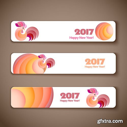 New Year 2017 Fire Rooster - Corporate Set, 25xEPS