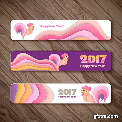 New Year 2017 Fire Rooster - Corporate Set, 25xEPS