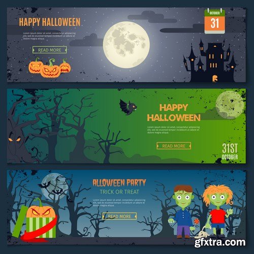 Halloween Party Design Elements 5 - 18xEPS