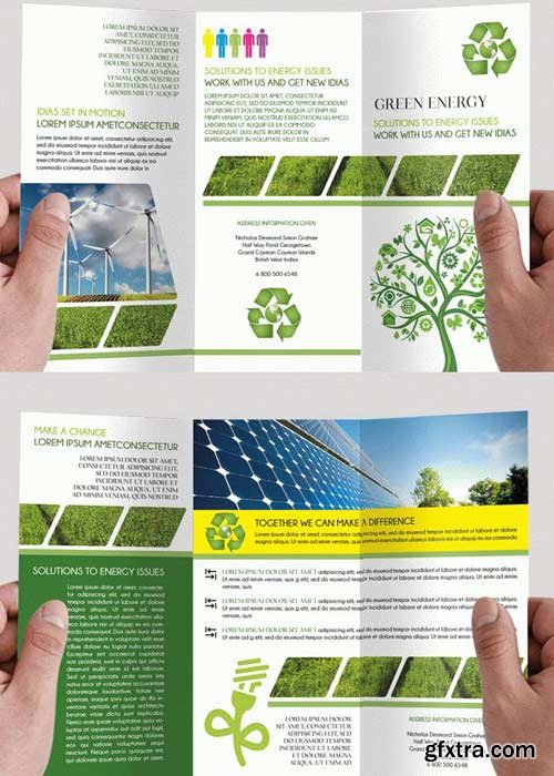 Green Energy V4 Premium Tri-Fold PSD Brochure Template