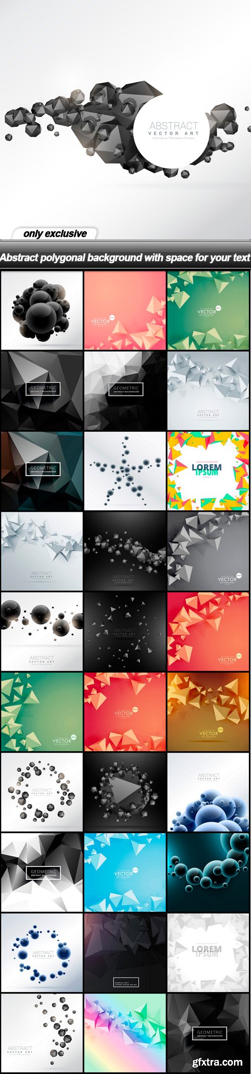 Abstract polygonal background with space for your text - 31 EPS