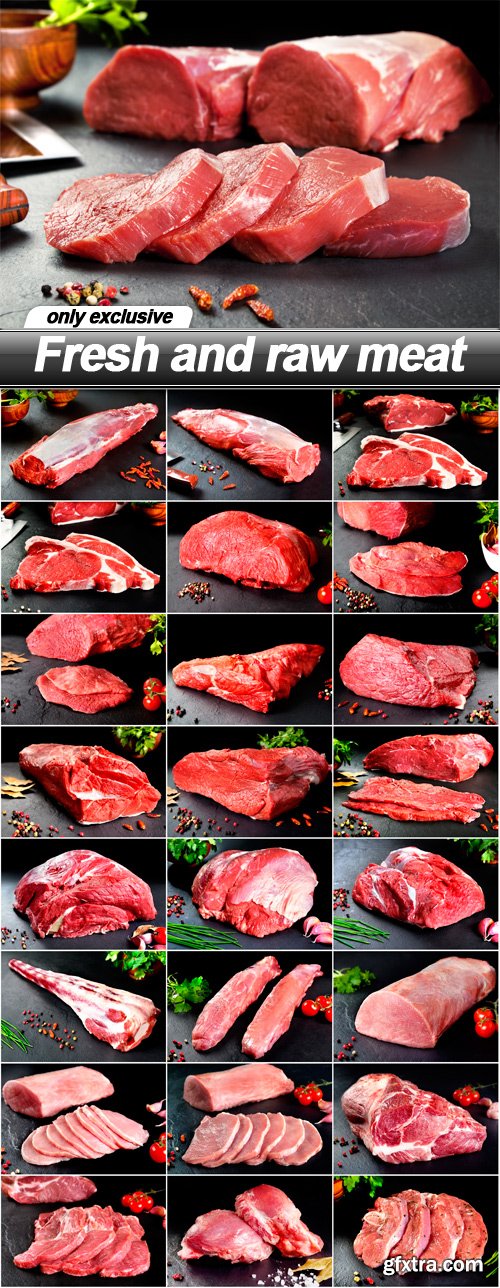 Fresh and raw meat - 25 UHQ JPEG