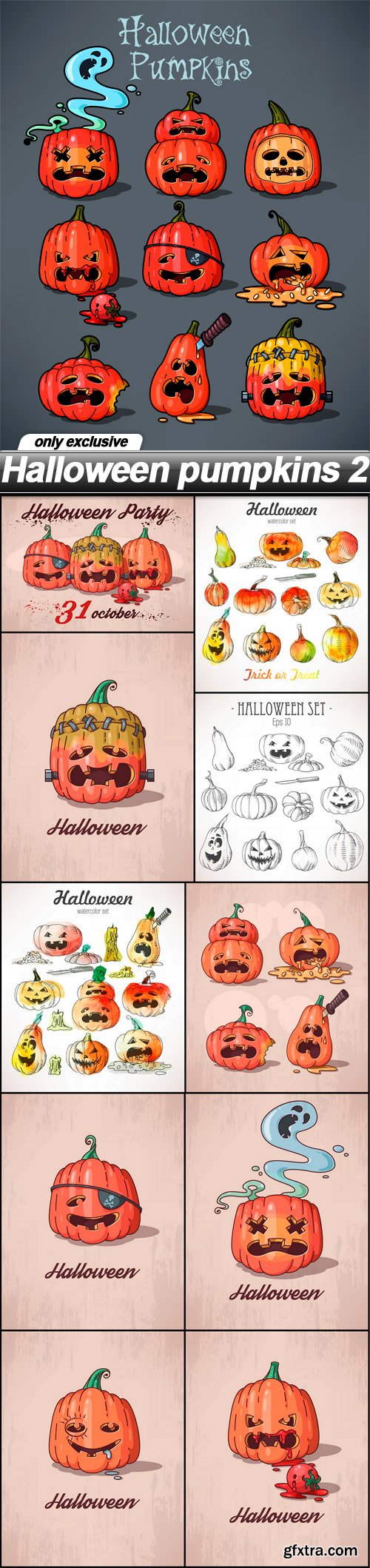 Halloween pumpkins 2 - 11 EPS