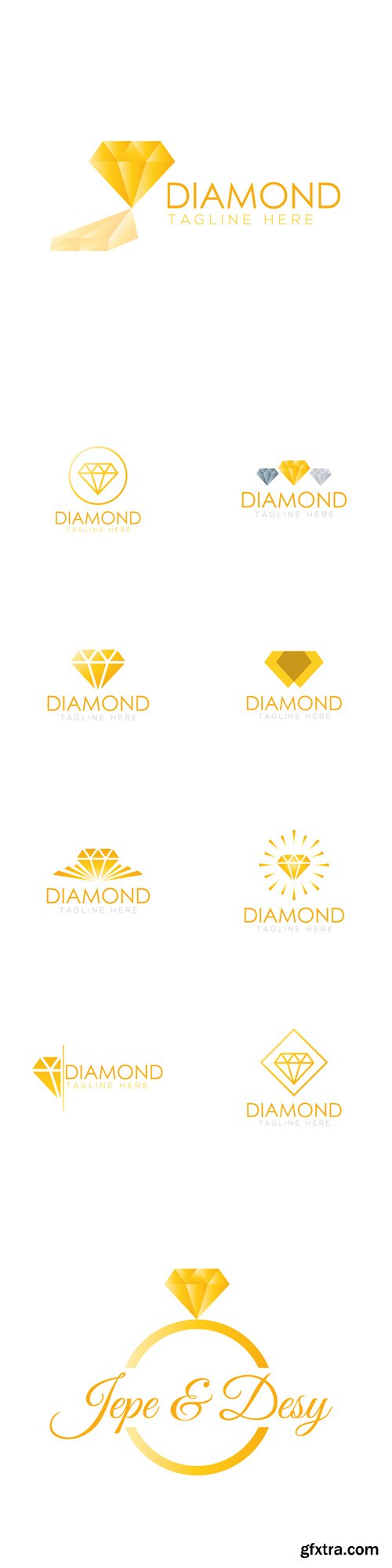 Vector Set - Diamond Logo Creative Design