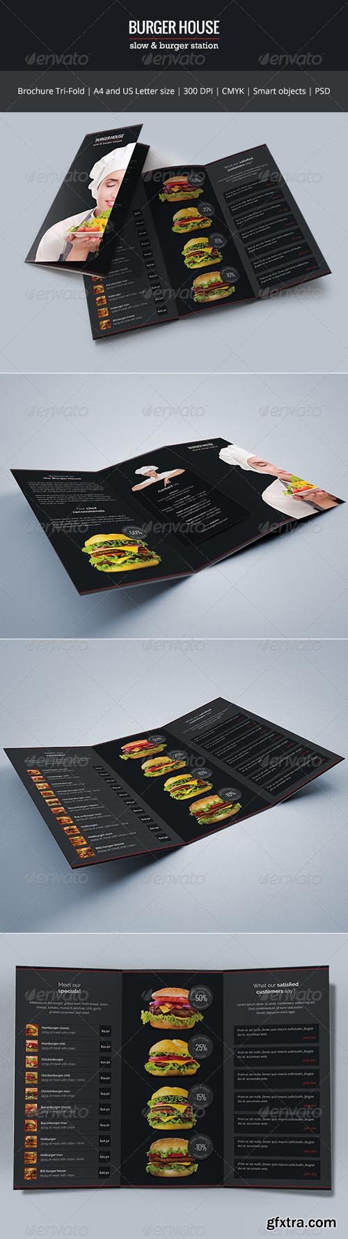 GR - Burger House Brochure Tri-Fold 8539448