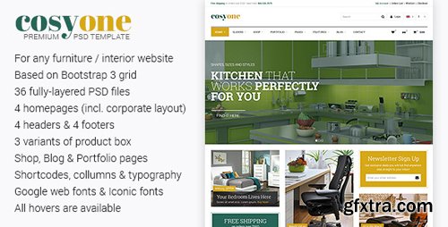 ThemeForest - CosyOne - Premium Furniture/Interior PSD Template 7874550