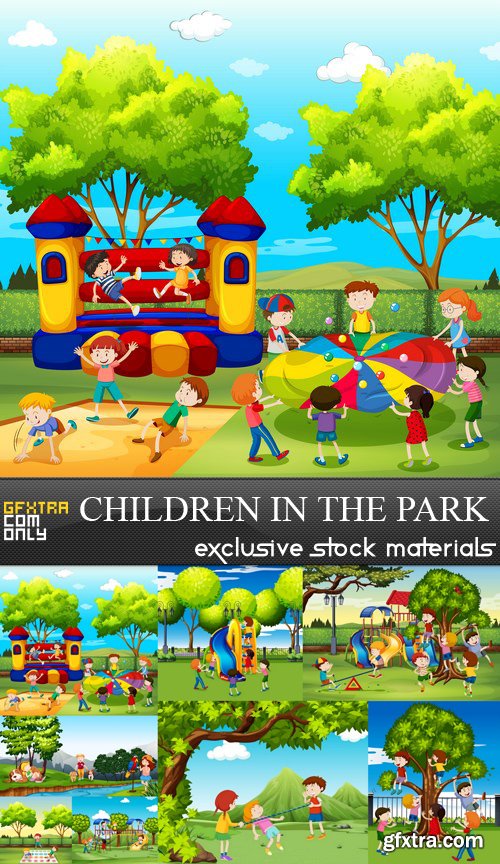 Children in the Park - 9 EPS