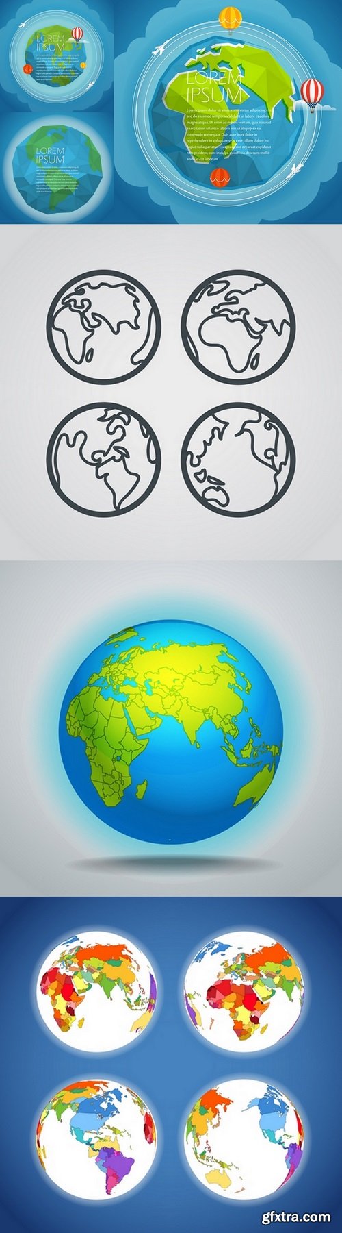 Earth vector illustration. Template for a text