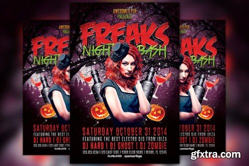 CM - Freaks Night Halloween Party Flyer 89880