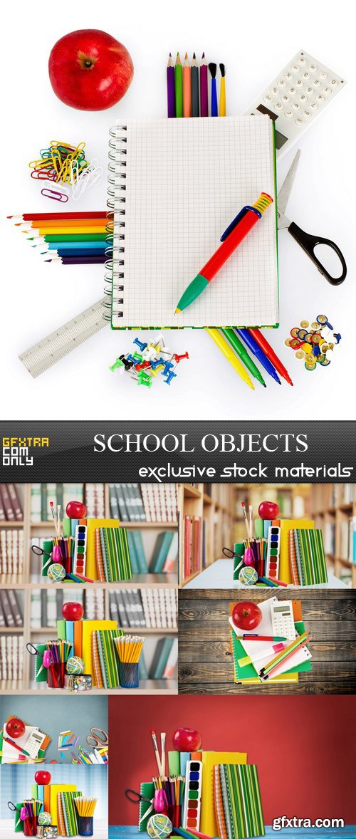 School Objects - 8 UHQ JPEG