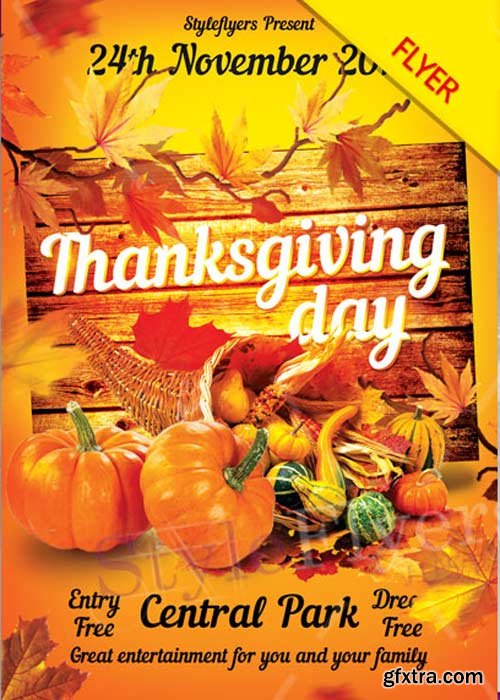 Thanksgiving V14PSD Flyer Template