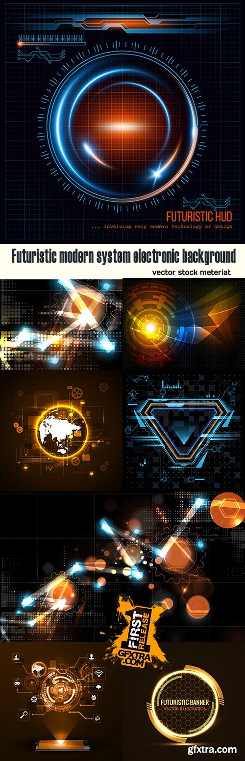 Futuristic modern system electronic background