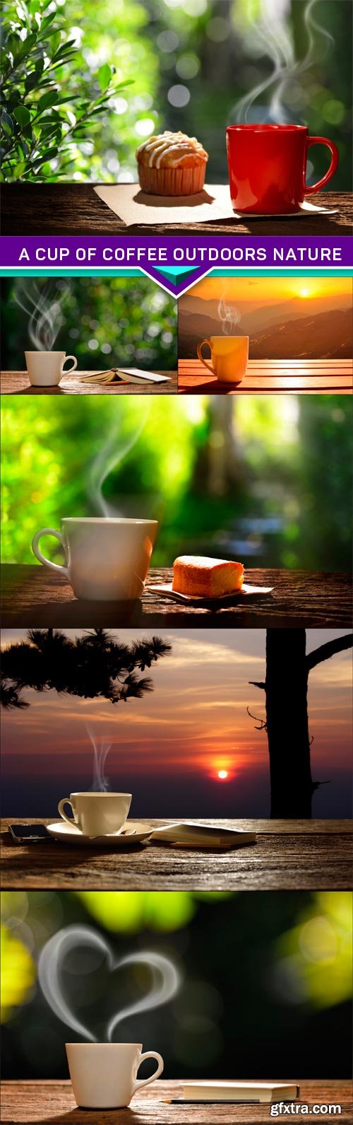 A cup of coffee outdoors nature 6X JPEG