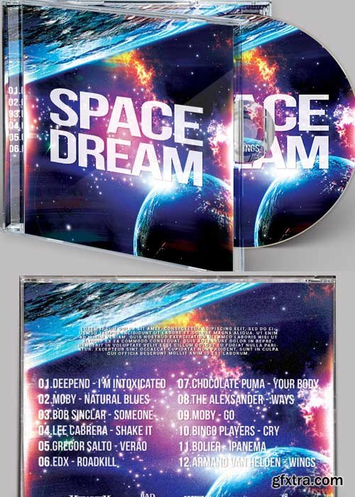 Space Dream V3 CD Cover PSD Template