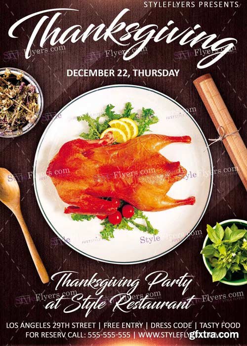 Thanksgiving V9 PSD Flyer Template