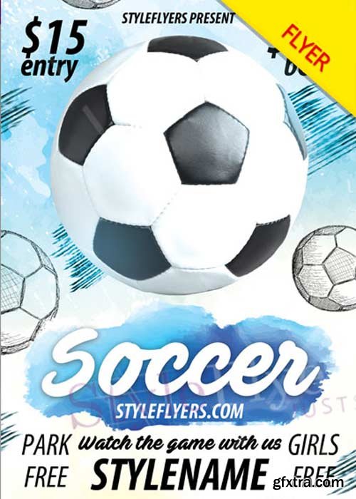 Soccer V11 PSD Flyer Template