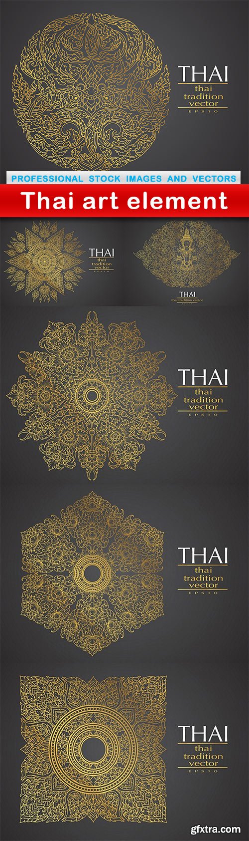 Thai art element - 6 EPS