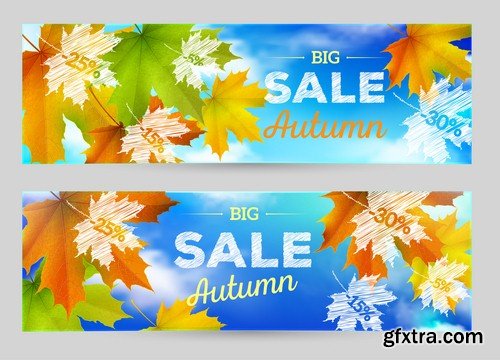 Autumn sale banner - 8 EPS