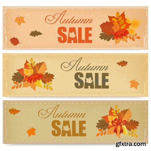 Autumn sale banner - 8 EPS