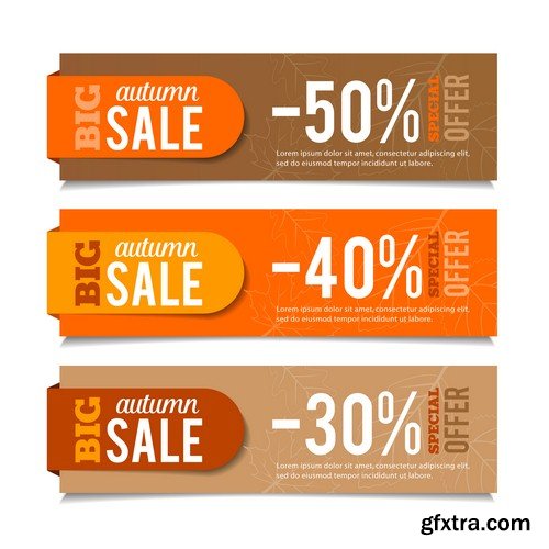 Autumn sale banner - 8 EPS