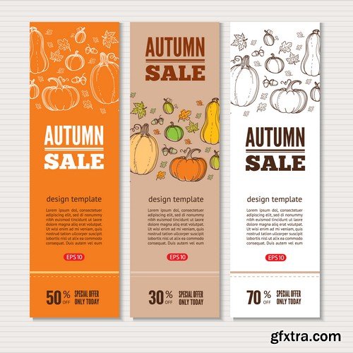 Autumn sale banner - 8 EPS