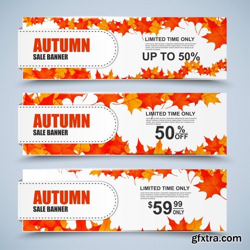 Autumn sale banner - 8 EPS