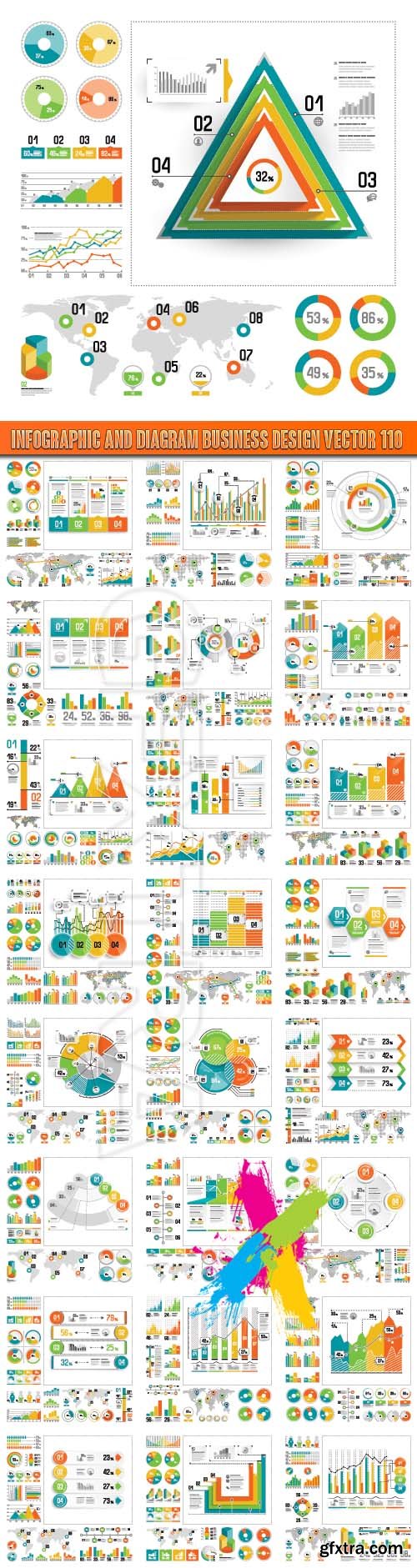 Infographic and diagram business design vector 110