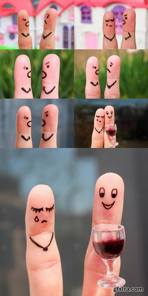 Finger art of couple