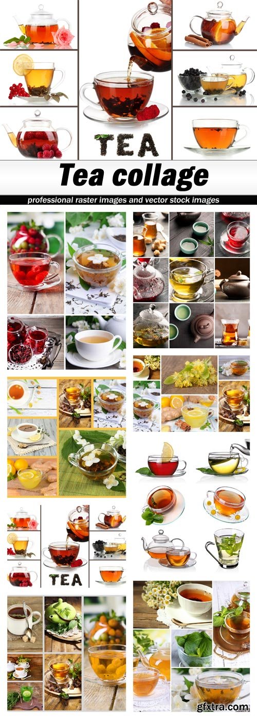 Tea collage - 8 UHQ JPEG