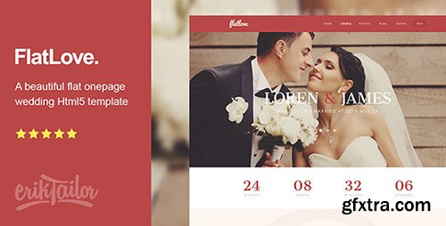 ThemeForest - FlatLove v1.1.0 - Flat Onepage Wedding Html Template - 11465624