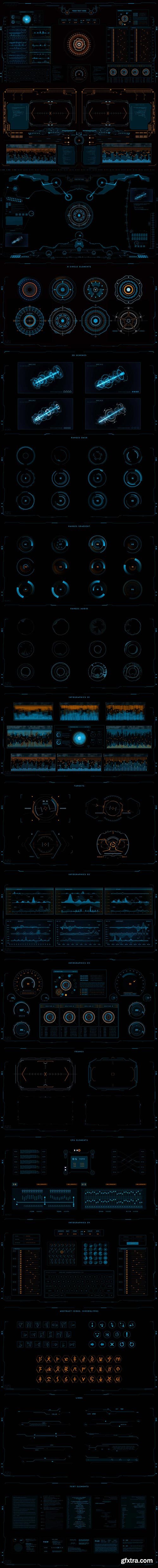 Videohive - 250 HUD SCI-FI - 17654859