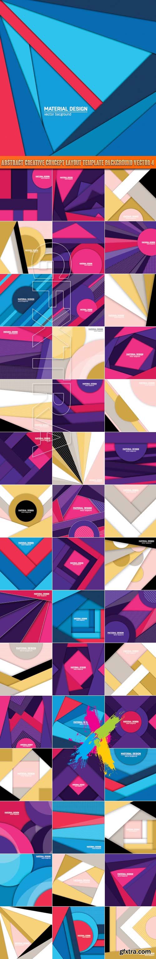 Abstract creative concept layout template background Vector 4